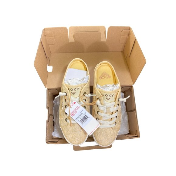 Roxy Sunny Sneakers Natural Size 7 Lace-Up Casual Shoes Boho‎ Beach Slip On Cute - Picture 4 of 7